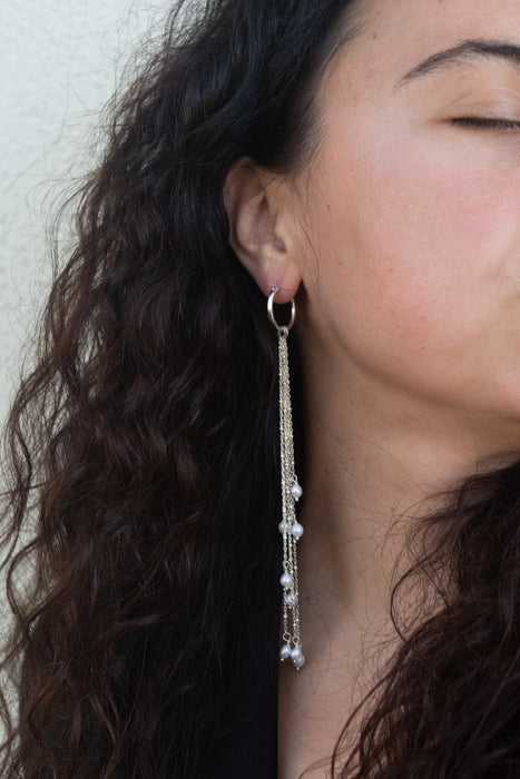 Waterfall Pearl Drop Earrings