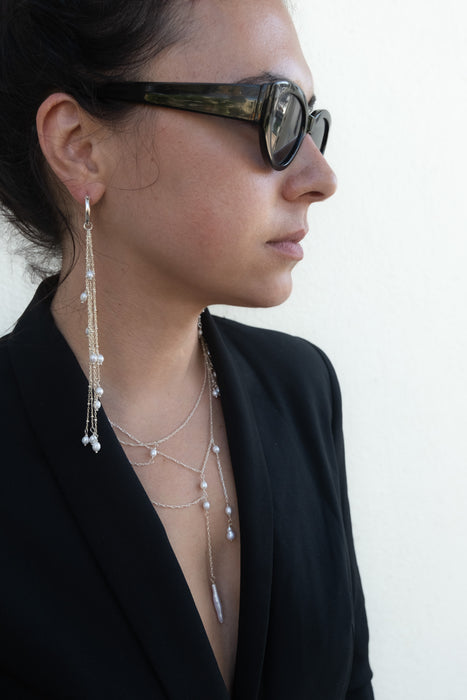 Waterfall Pearl Drop Earrings